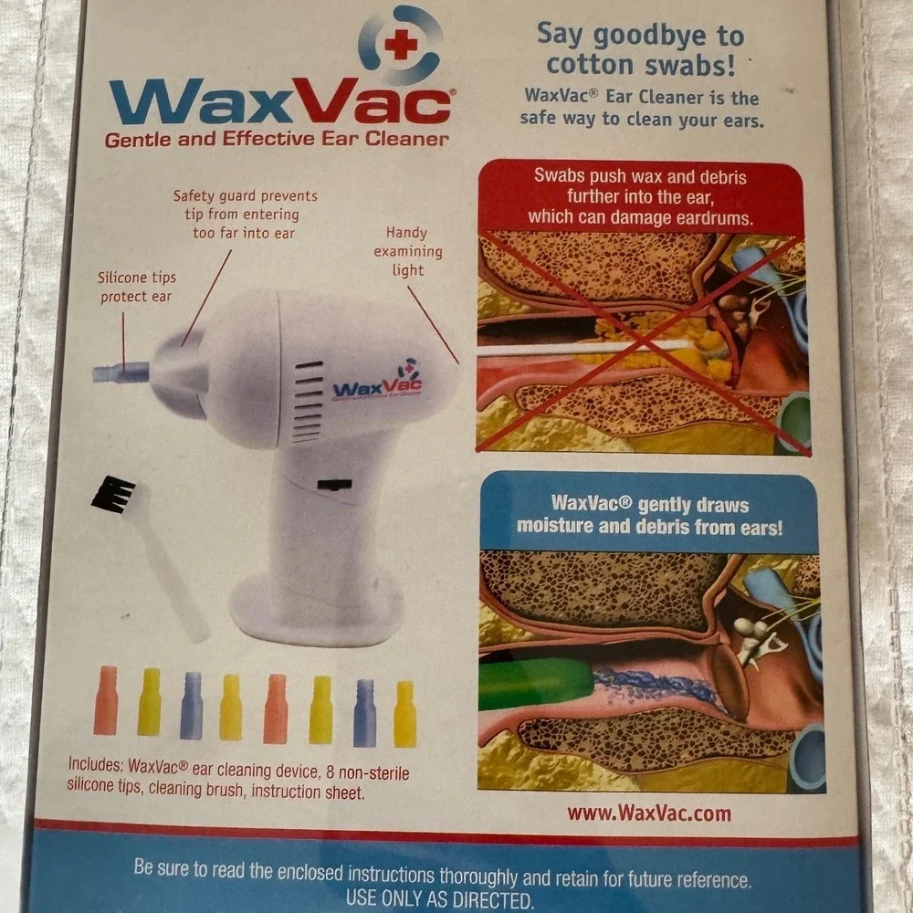 WaxVac Unisex Ear Cleaner  Regular White Blue